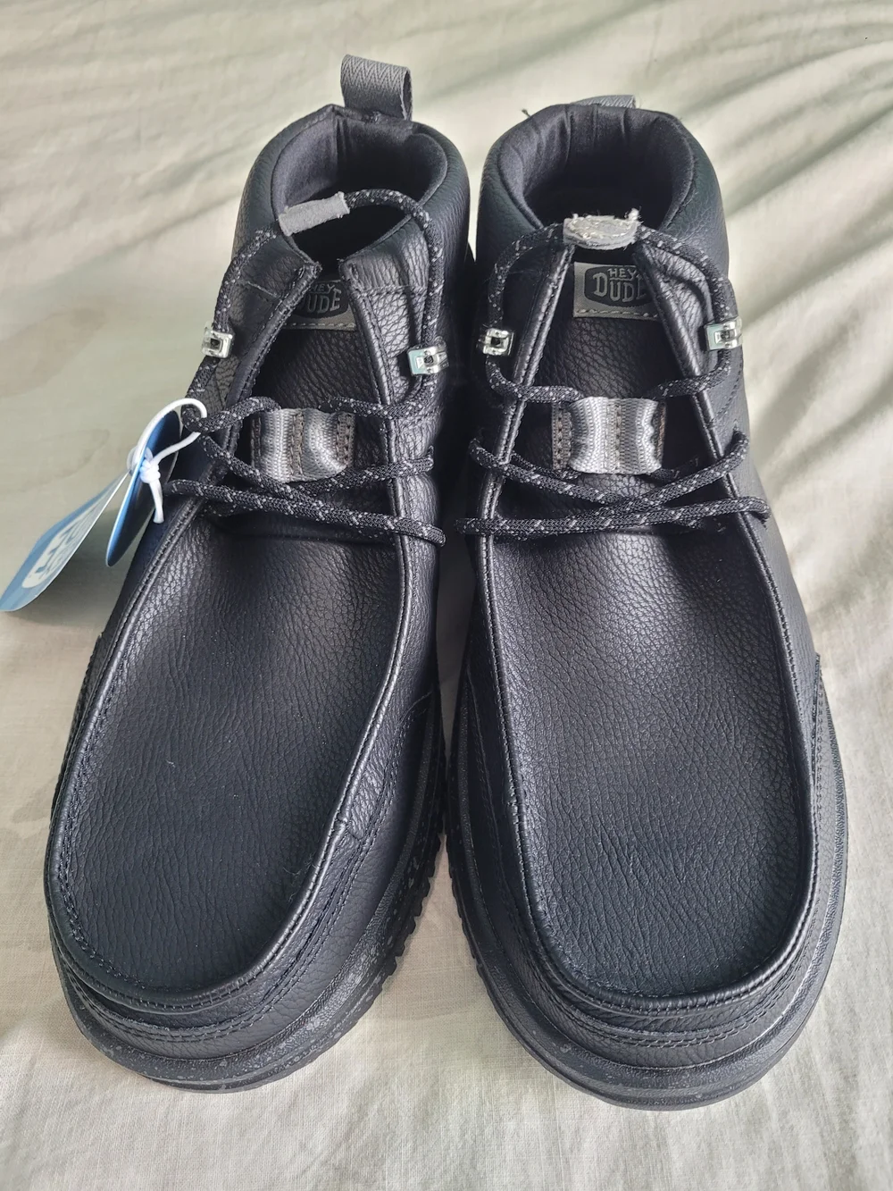 Hey Dude Men’s Black Leather Bradley Chukka Boots